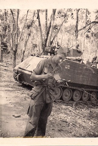 Harless Belcher with a squad APC